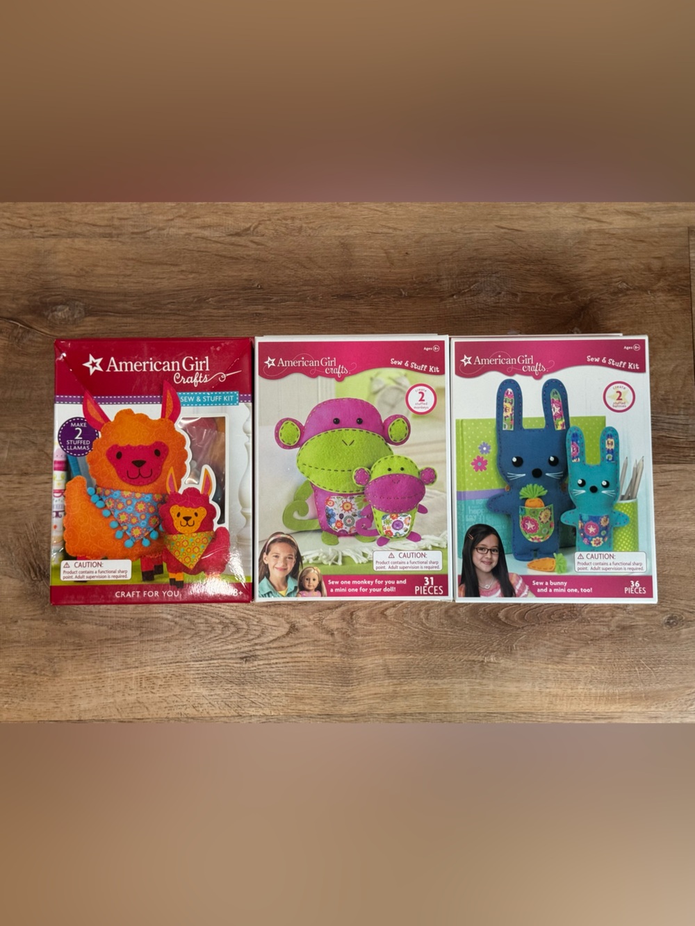 NEW American Girl Crafts Kids Sewing & Stuff Kit - Llama Monkey Bunny